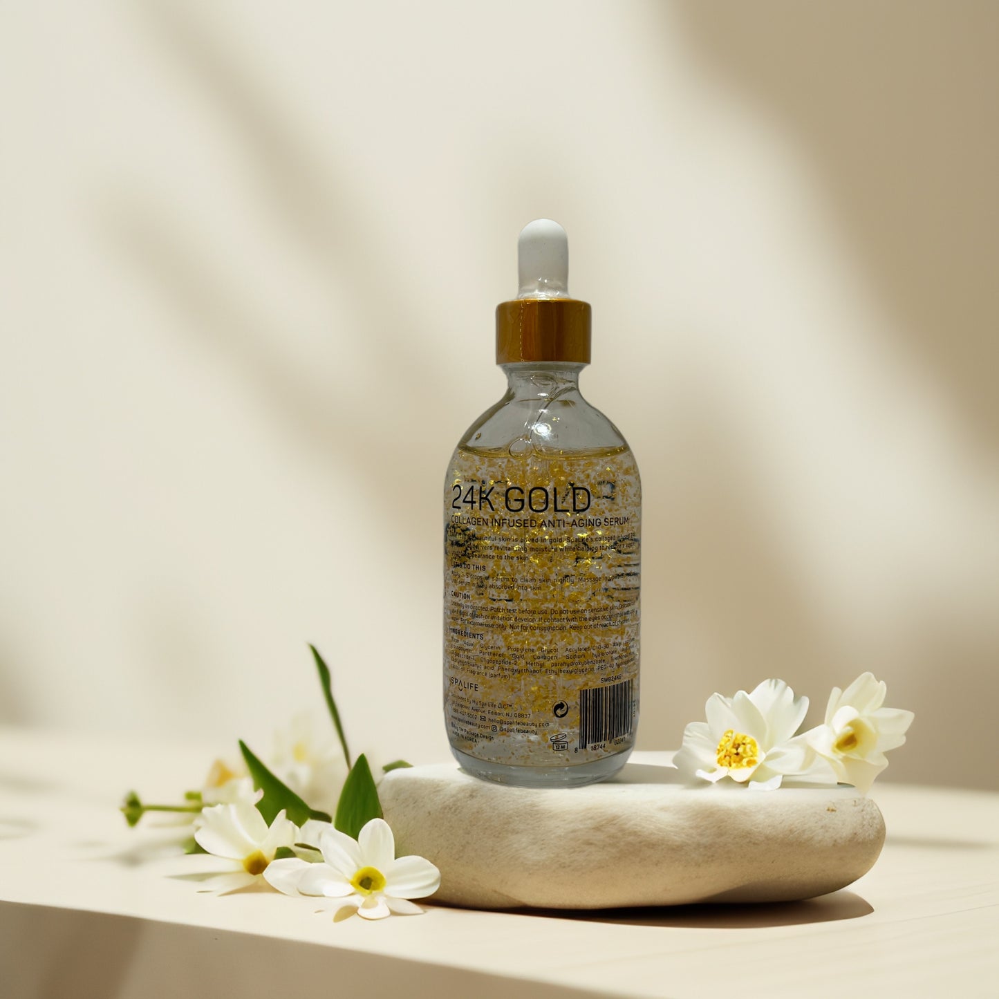 Boost Radiance | 24K Gold Anti-Aging Facial Serum by SpaLife - 3.7 fl oz