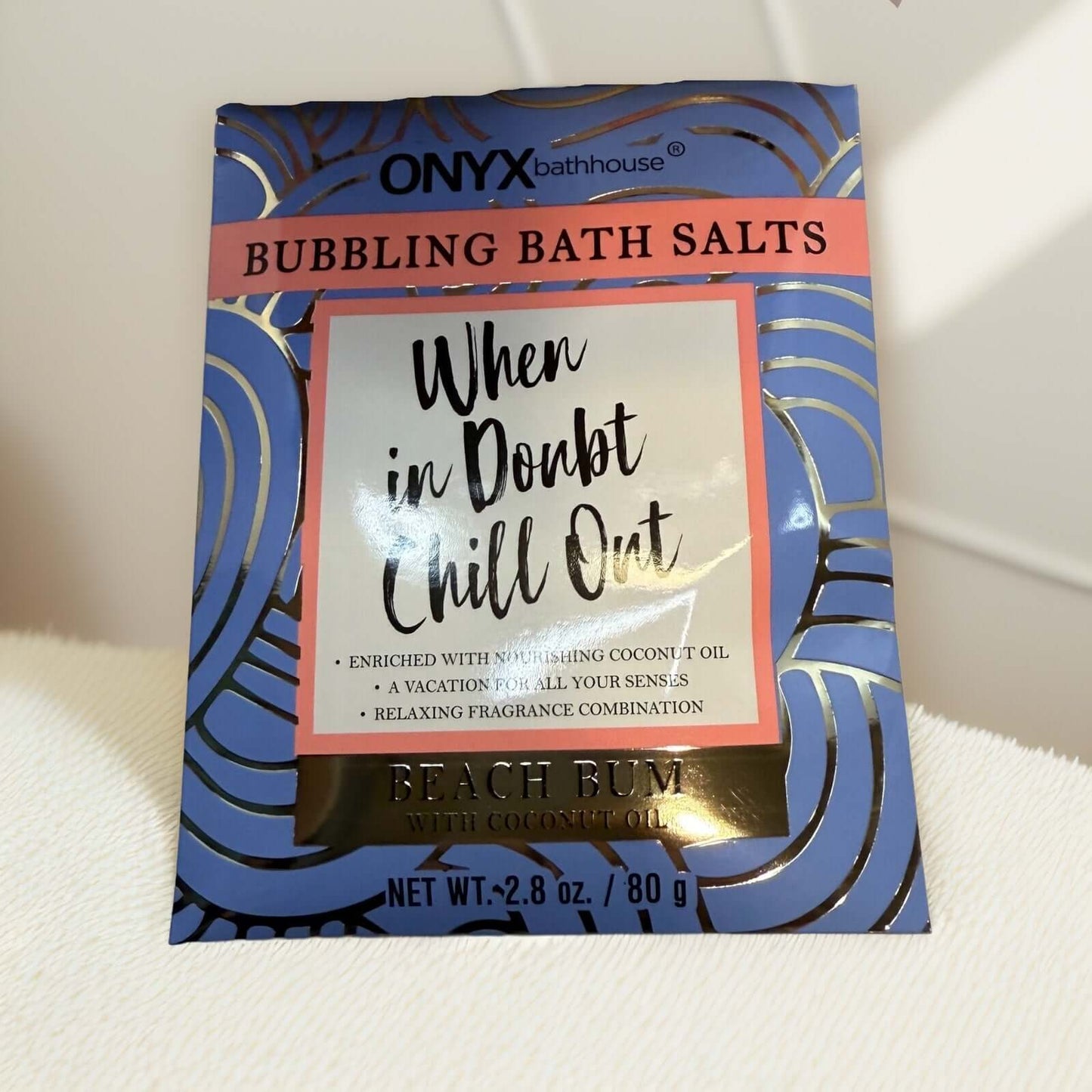Bubbling Bath Salts by Onyx - Beach Bum scent packet.