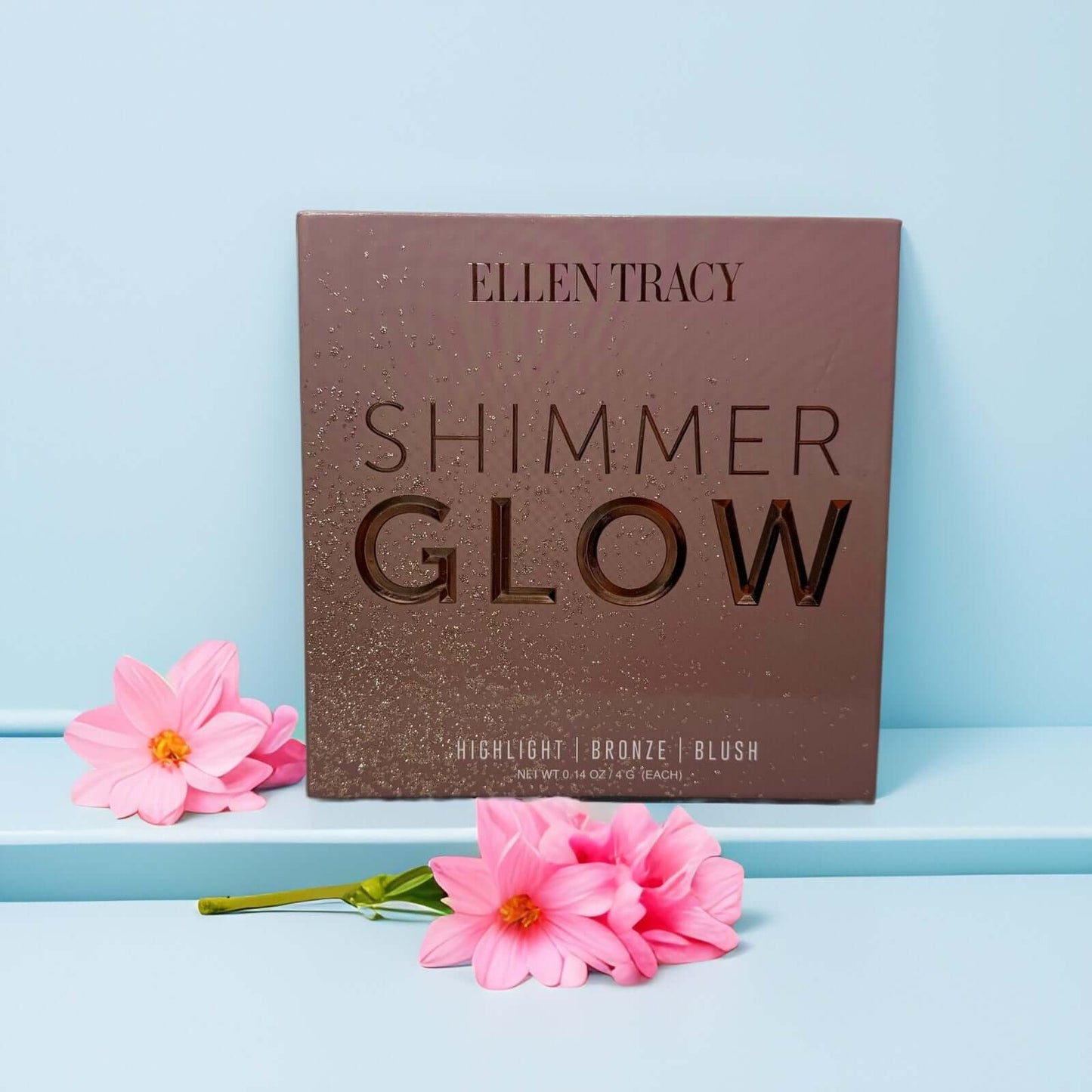 Ellen Tracy Face Palette Duo Contour + Shimmer Glow Highlighter & Blush Set - Queen City Skincare