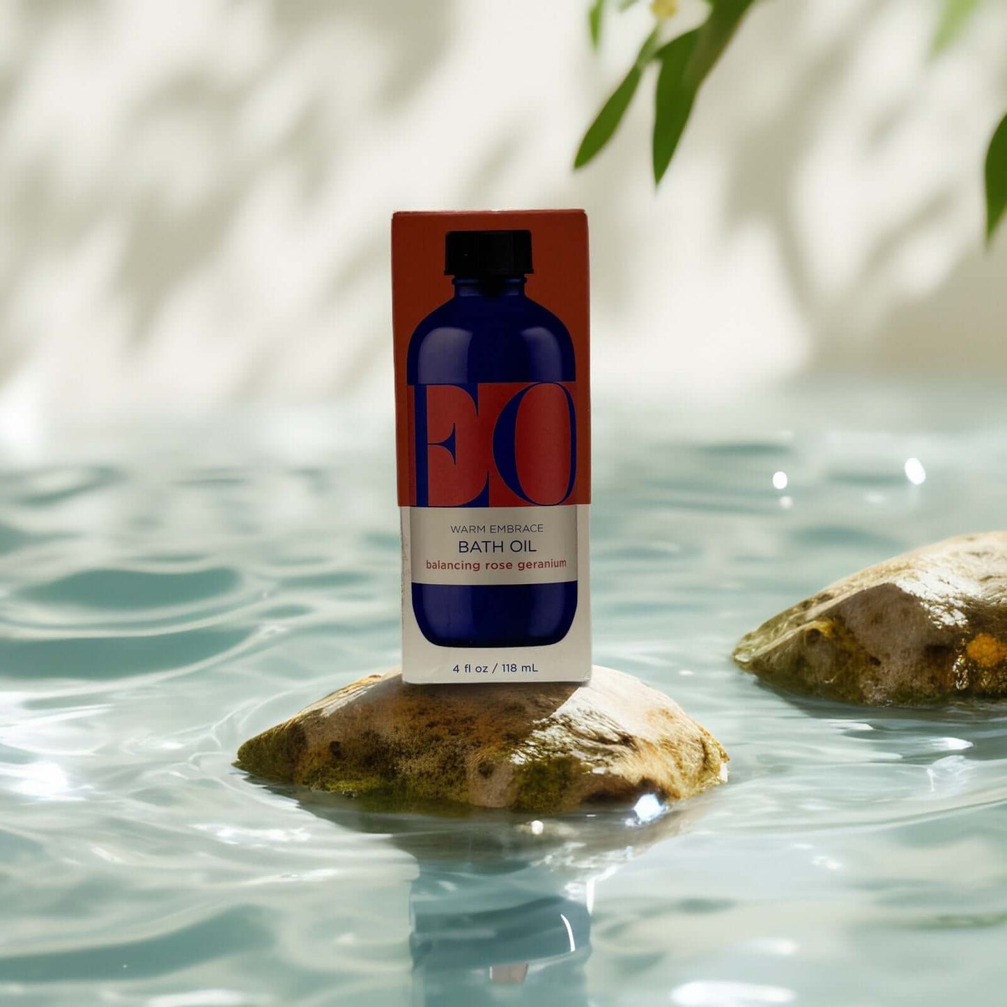 Body Boost Bath Oil Rose Geranium by EO Essential Oils 4oz in water