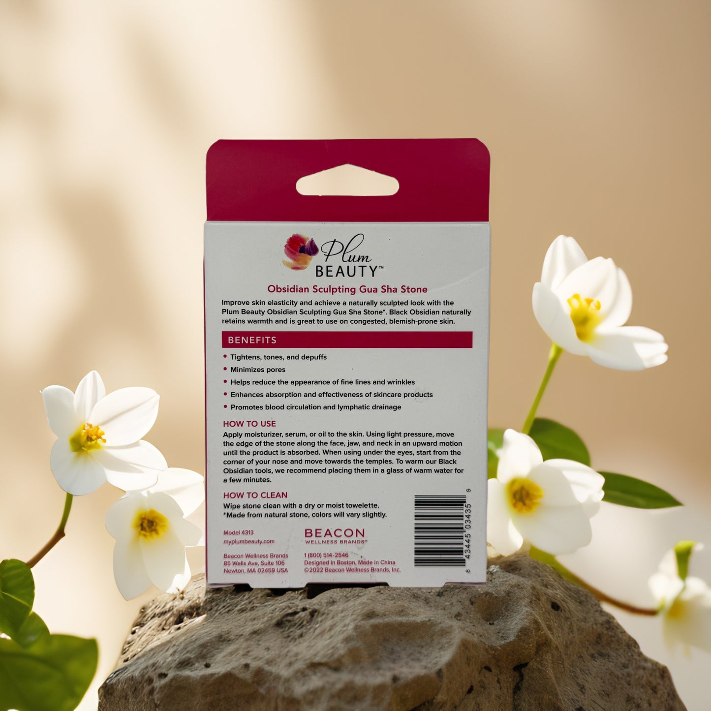 Lift & Soothe | Obsidian Facial Gua Sha Tool from Plum Beauty