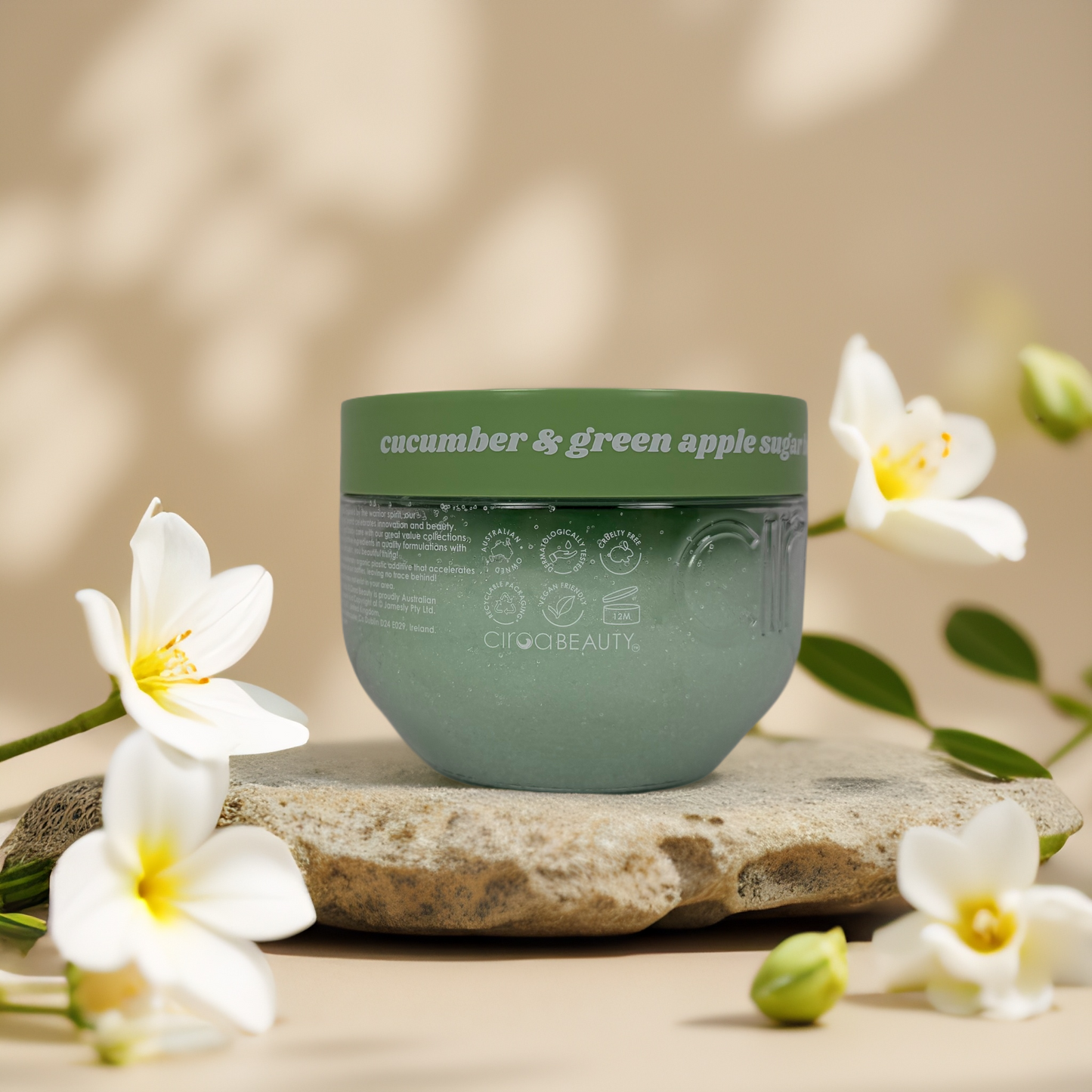 Hydrating Glow | Cucumber & Green Apple Sugar Body Scrub from Circa Beauty – 21.2 fl oz
