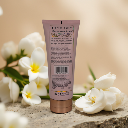 Radiant Glow | Cherry Almond Illuminating Body Lotion by Pink Sky – 8 fl oz