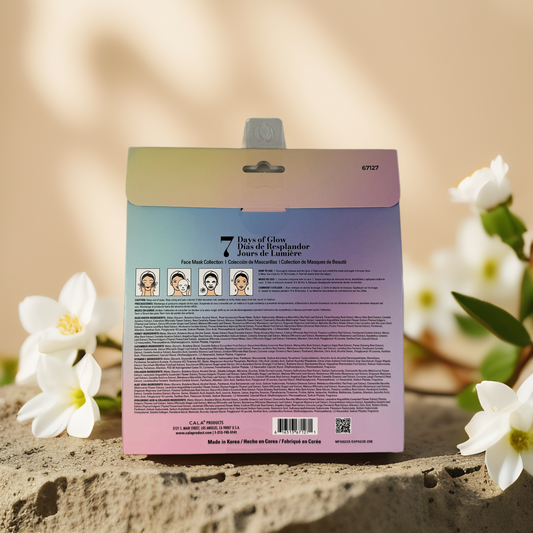 Weekly Radiance | 7 Days of Glow Facial Sheet Mask Collection by CALA – 7 Masks