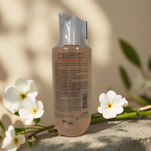 Brightening + Deep Cleanse | Vitamin C+E Cleansing Oil by Soqu – 13.1 fl oz