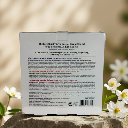 Moisture, Brighten & Firm | Serum Trio Set by The Essential (Ariul) – 3 x 2.02 fl oz