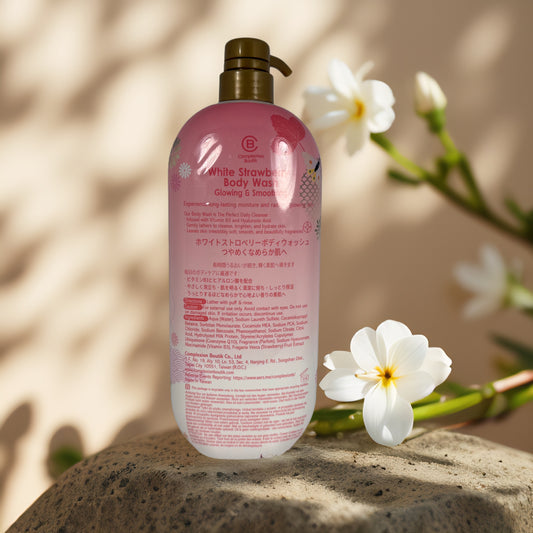 Glows & Smooths | White Strawberry Body Wash by Complexion Boutik – 33.8 fl oz