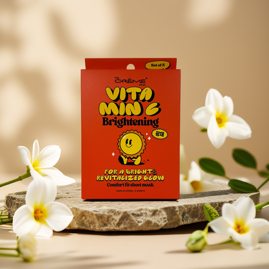 Brightening Glow | Vitamin C Facial Sheet Masks from The Crème Shop – 5 Pack