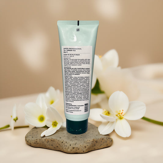 Soothing Care | Scalp Nourish Green Tea Hair & Scalp Pack from Amos – 8.4 fl oz