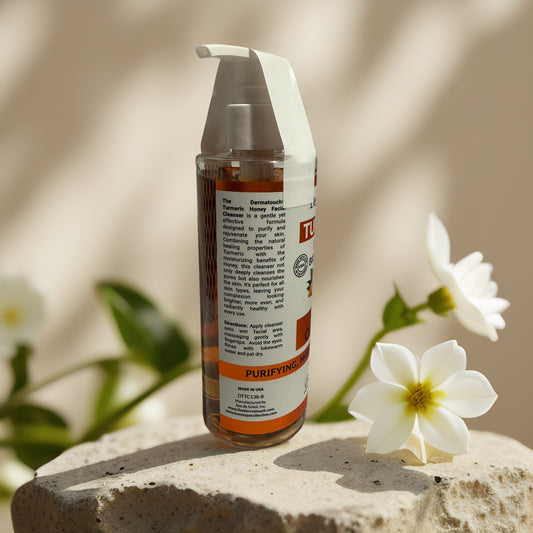Brightening & Soothing | Turmeric Honey Facial Cleanser by Dermatouch – 8 fl oz