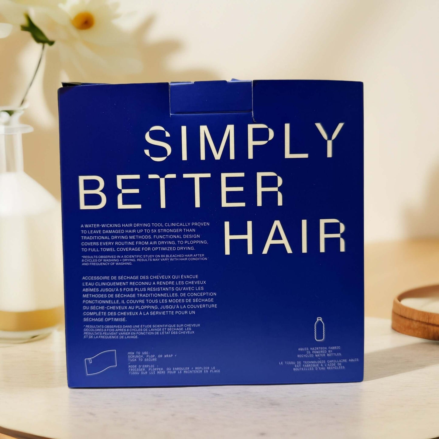 Faster Drying, Less Damage | Hair-Drying Towel from AQUIS - Black