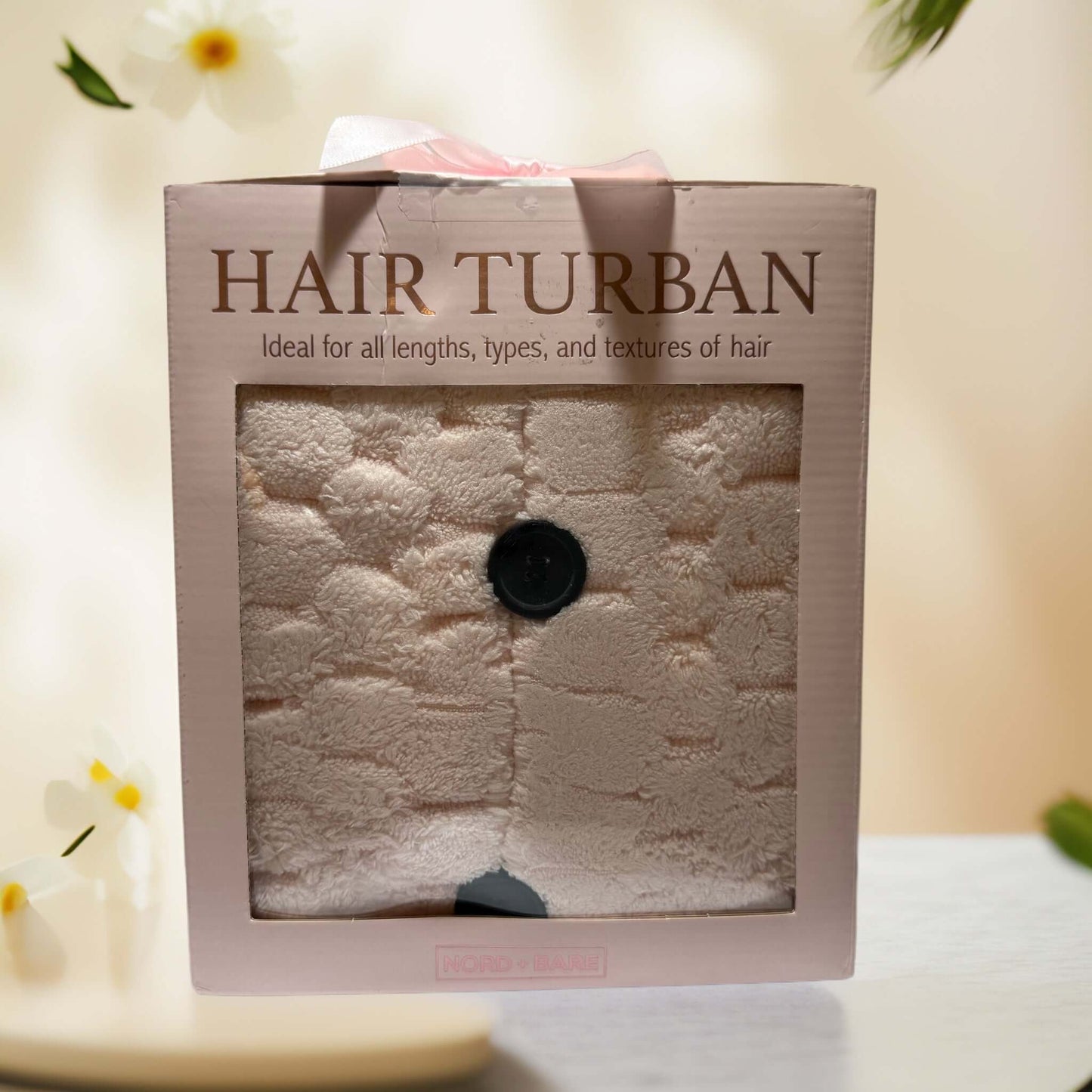 Quick-Dry Hair Turban | Soft Pink Microfiber Towel Wrap from NORD & BARE