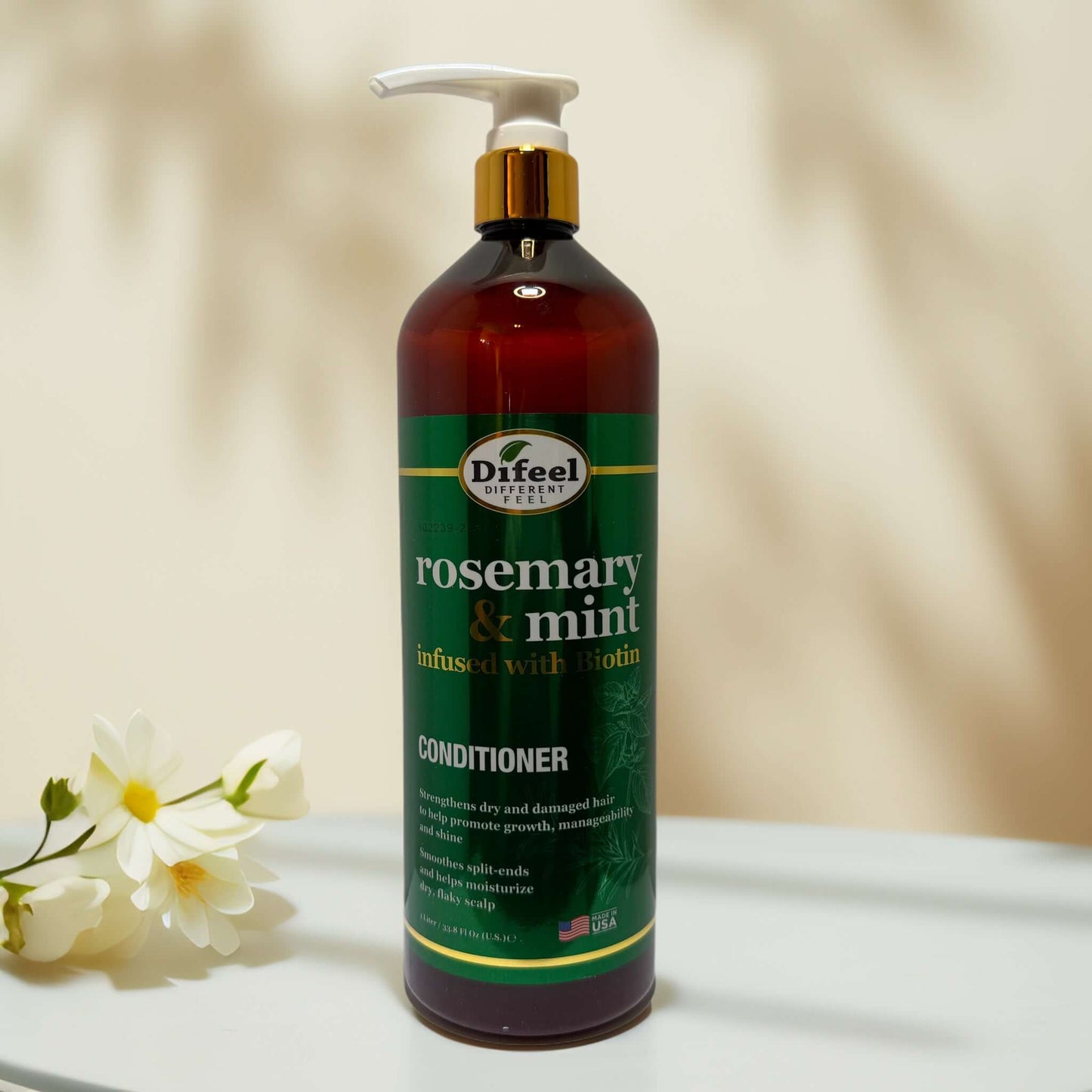 Strengthening | Rosemary & Mint Shampoo & Conditioner Set by Difeel - 33.8 fl oz
