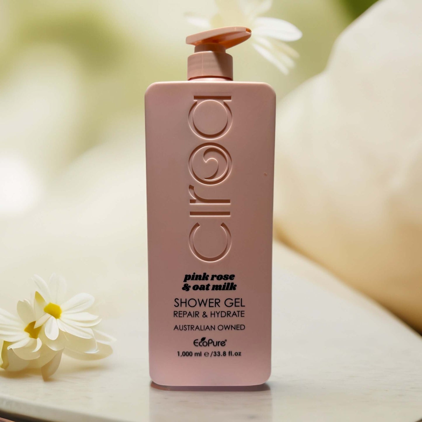 Repair & Hydrate | Pink Rose & Oat Milk Shower Gel by CIROA -  33.8 fl oz