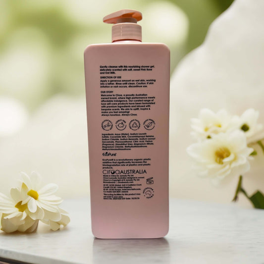 Repair & Hydrate | Pink Rose & Oat Milk Shower Gel by CIROA -  33.8 fl oz