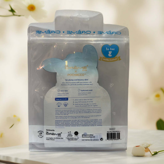 Pochacco Perfectly Plump Sheet Mask by The Crème Shop - 3-Pack