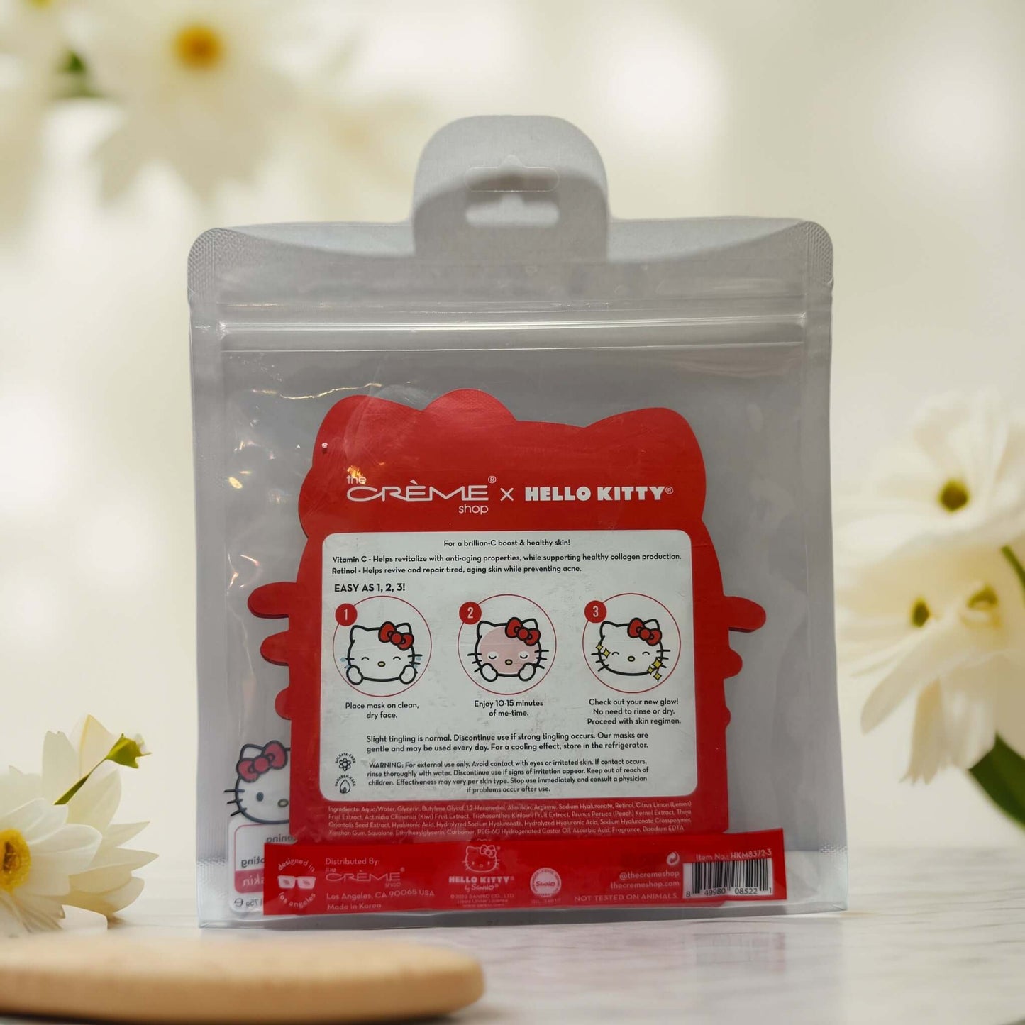 Brightening | Hello Kitty Brillian-C Sheet Mask Set, The Crème Shop - 3-Pack