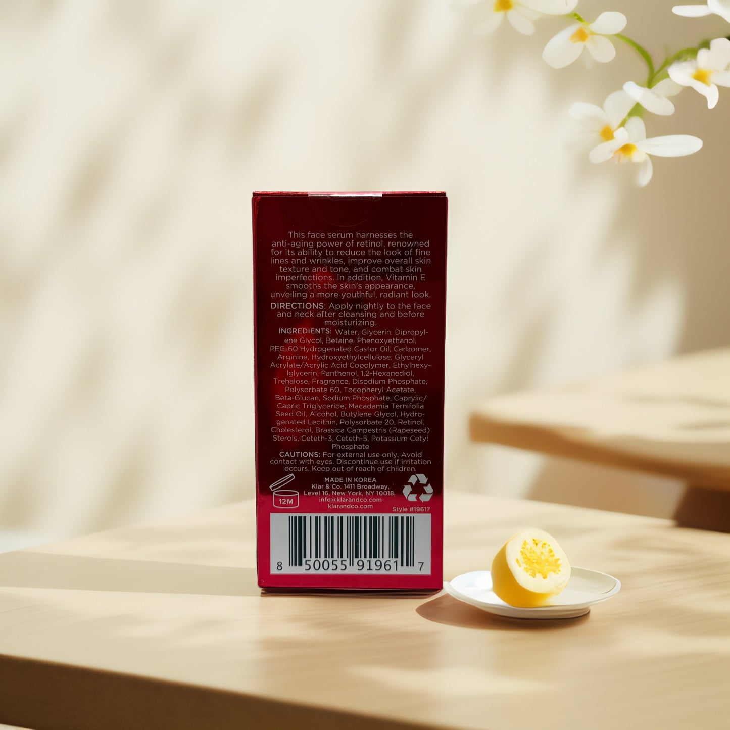 Plump & Restore| Retinol & Vitamin E Face Serum, by Clear Beauty - 1.7 fl oz