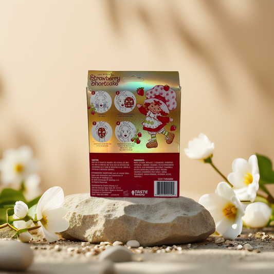 Brightening Radiance | Strawberry Printed Facial Masks from Strawberry Shortcake – 5 Pack