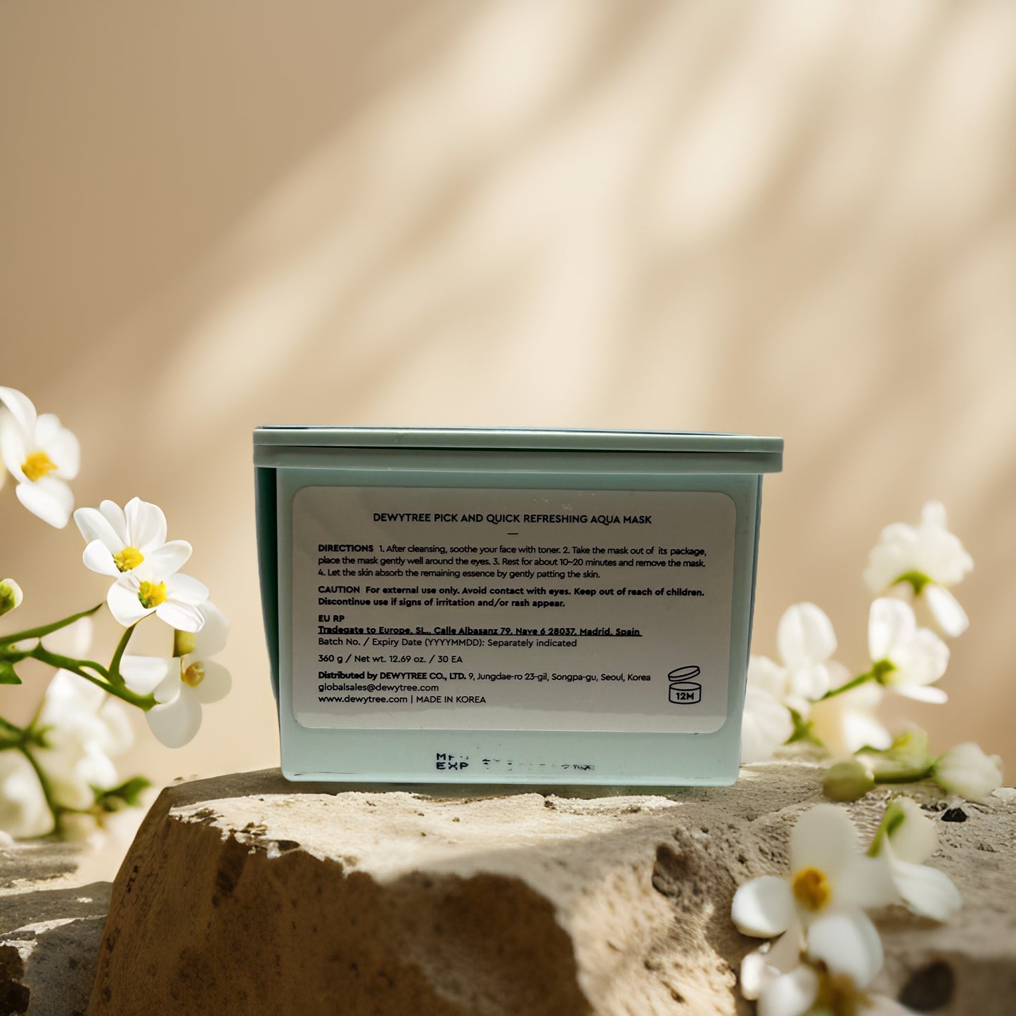 Hydrating & Brightening | Pick and Quick Aqua Sheet Mask by Dewytree – 30ct