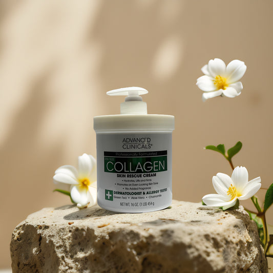 Firming & Toning | Collagen Skin Rescue Cream by Advanced Clinicals – 16 oz