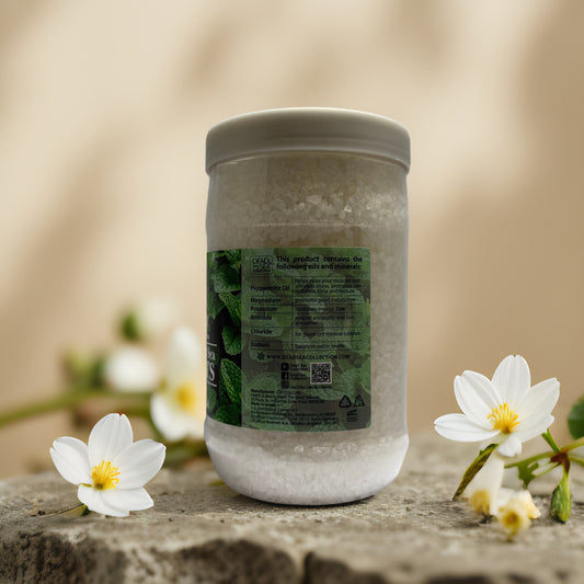 Tension Relief Soak | Peppermint Dead Sea Bath Salts by Dead Sea Collection – 34.2 oz