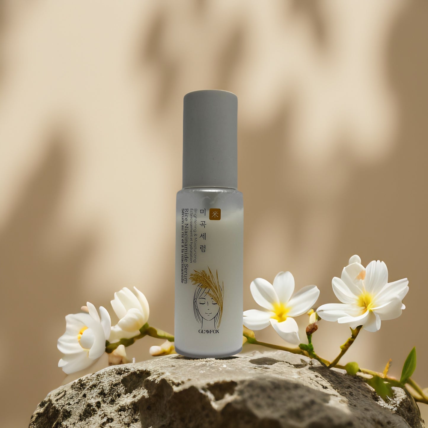 Glowing & Hydrating | Rice Niacinamide Serum from GLAMFOX – 1.7 fl oz