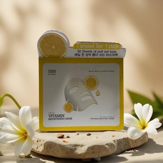 Brightening + Balance | Daily Vitamin Mask by Tenzero – 30 sheet pack