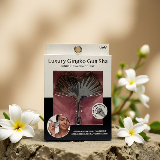 Lifting + Sculpting | Luxury Ginkgo Gua Sha Tool by Lindo – Facial Massage