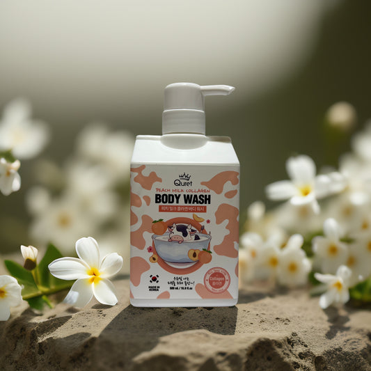Smoothing Cleanse | Peach Milk Collagen Body Wash from Quret – 16.9 fl oz