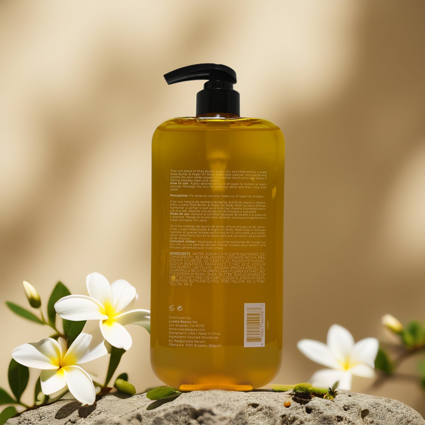 Hydrating Body Cleanse | Shea Butter & Argan Oil Body Wash by Luseta – 33.8 fl oz