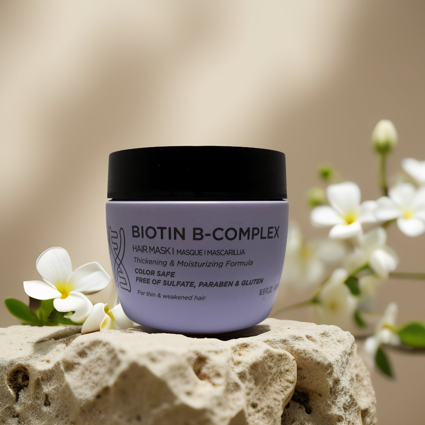 Thickening + Moisture Boost | Biotin B-Complex Hair Mask by Luseta – 16.9 fl oz