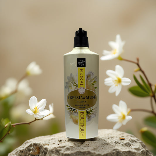 Repair + Shine | Freesia & Musk Shampoo by Mise en Scène – 22.0 fl oz