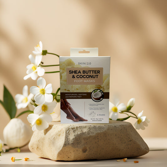 Intensive Repair & Softening | Shea Butter & Coconut Foot Masks by Skin 2.0 – 2.5 fl oz