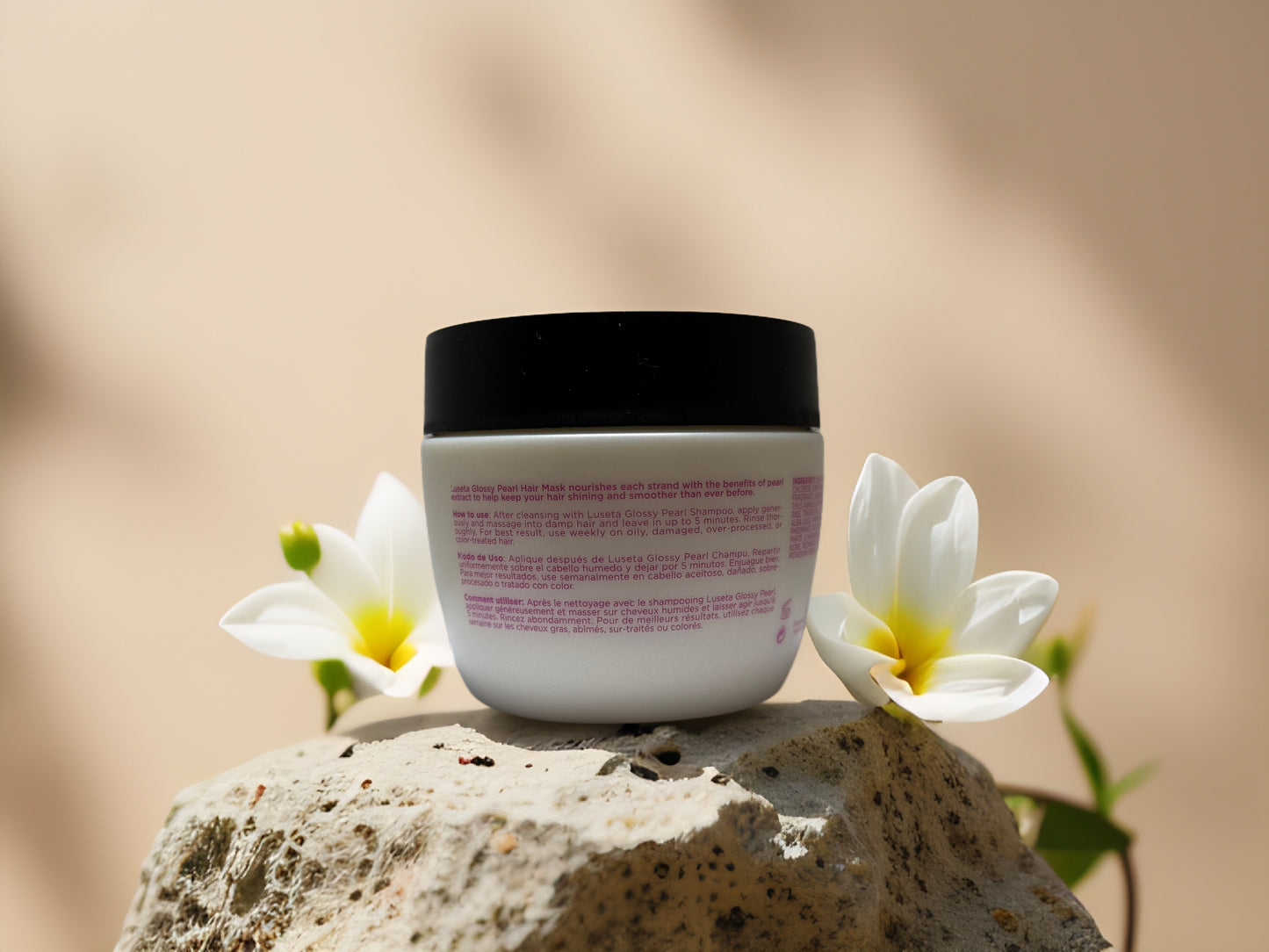 Frizz Control & Shine | Glossy Pearl Hair Mask by Luseta – 16.9 fl oz