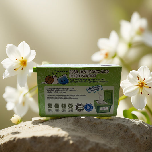 Hydrating + Firming Care | Snail Hyaluronic Acid Sheet Masks by Esfolio – 30 pack