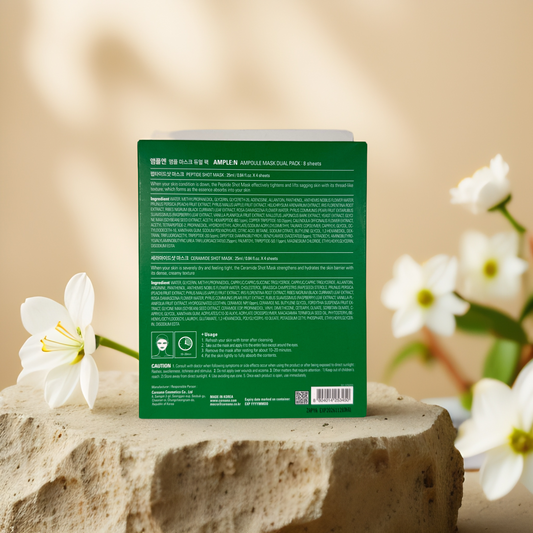 Lifting & Barrier Care | Ampoule Facial Sheet Mask Dual Pack from AMPLE:N – 8 Pack