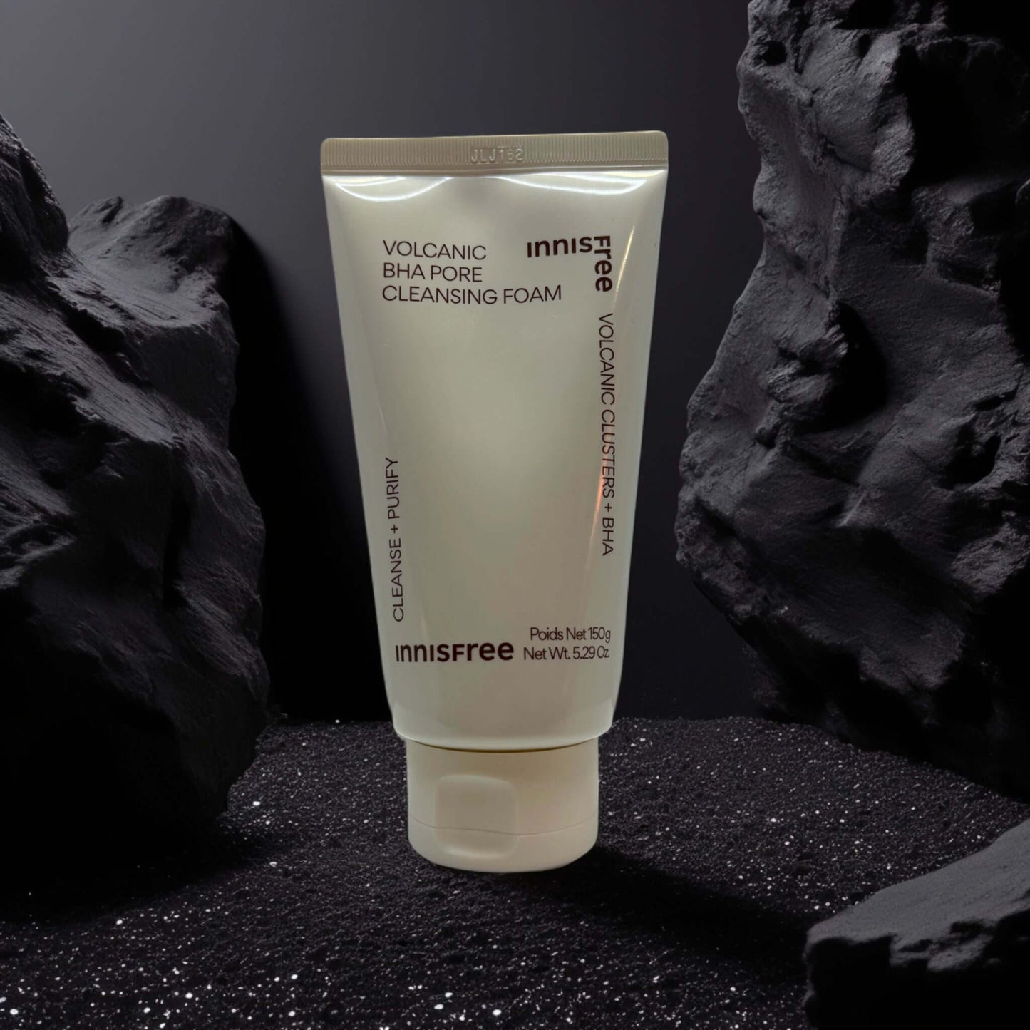 Innisfree Volcanic BHA Pore Cleansing Foam 5.29oz on display.
