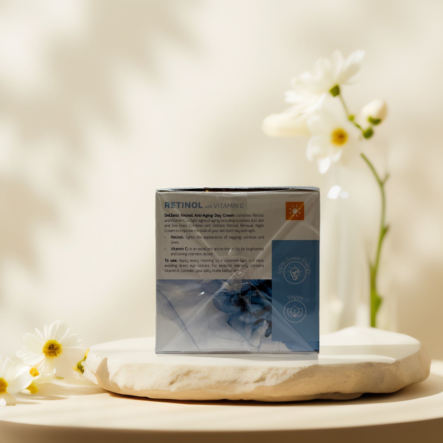 Anti-Aging Radiance | Retinol & Vitamin C Facial Day Cream, by Delfanti - 1.7 oz