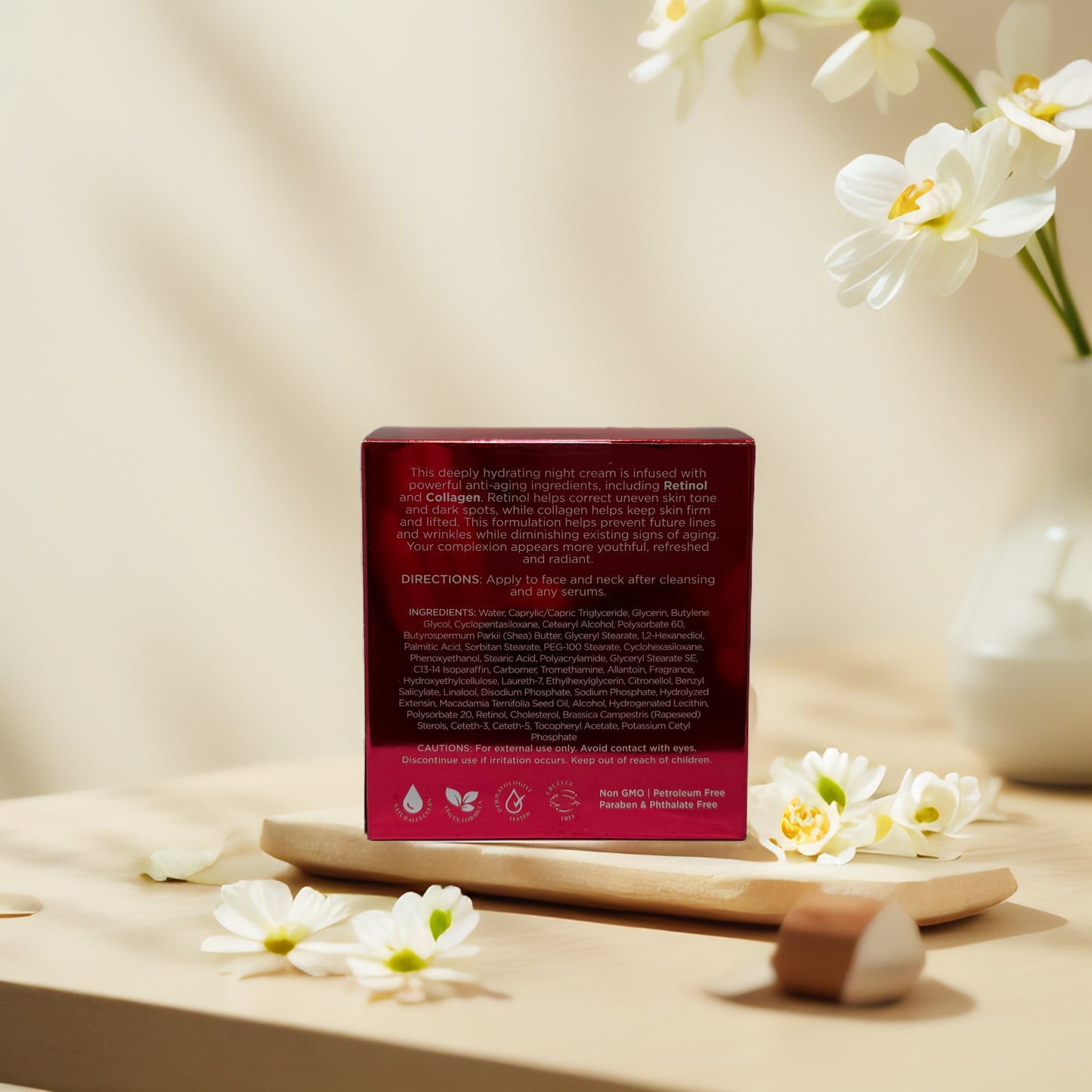 Anti-Aging & Firm | Retinol & Collagen Night Cream, by Clear Beauty - 1.7 fl oz