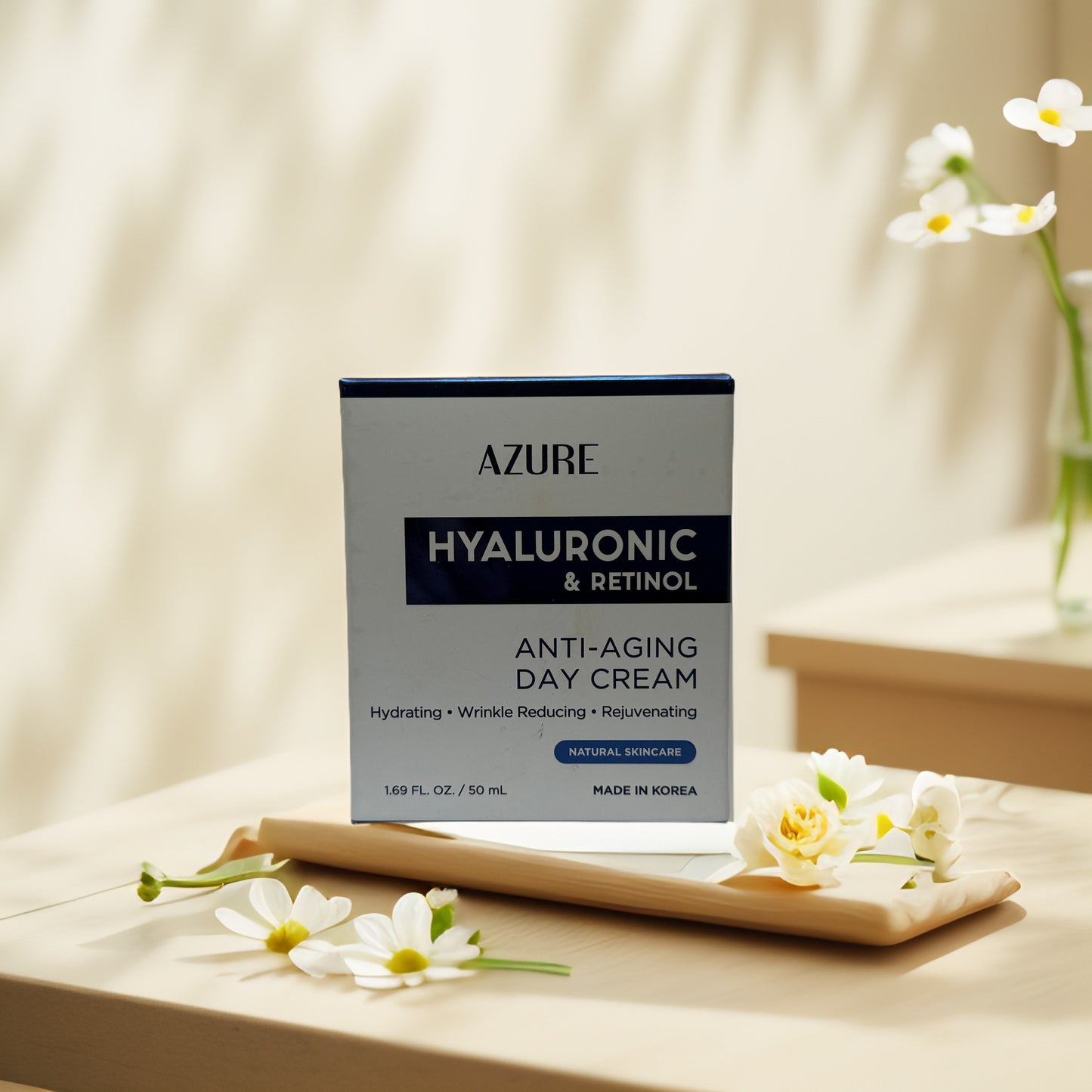 Hydrate & Reduce-Wrinkles | Hyaluronic & Retinol Day Cream by Azure - 1.7 fl oz