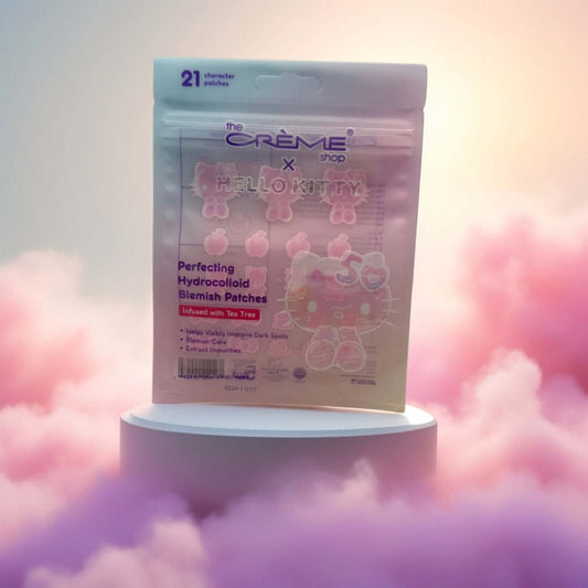 The Crème Shop x Hello Kitty Blemish Patch packaging with 21 patches.