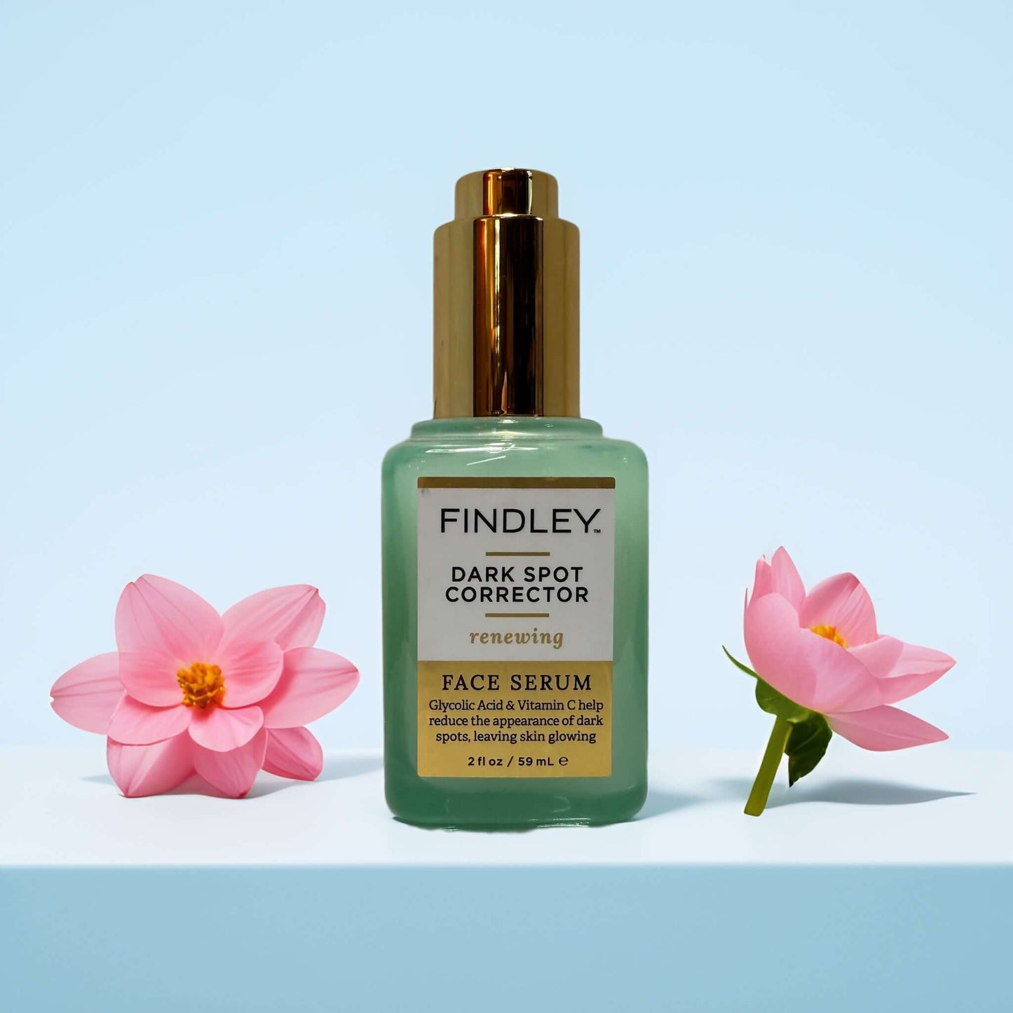 Findley Dark Spot Corrector Face Serum with flowers, 2 oz.