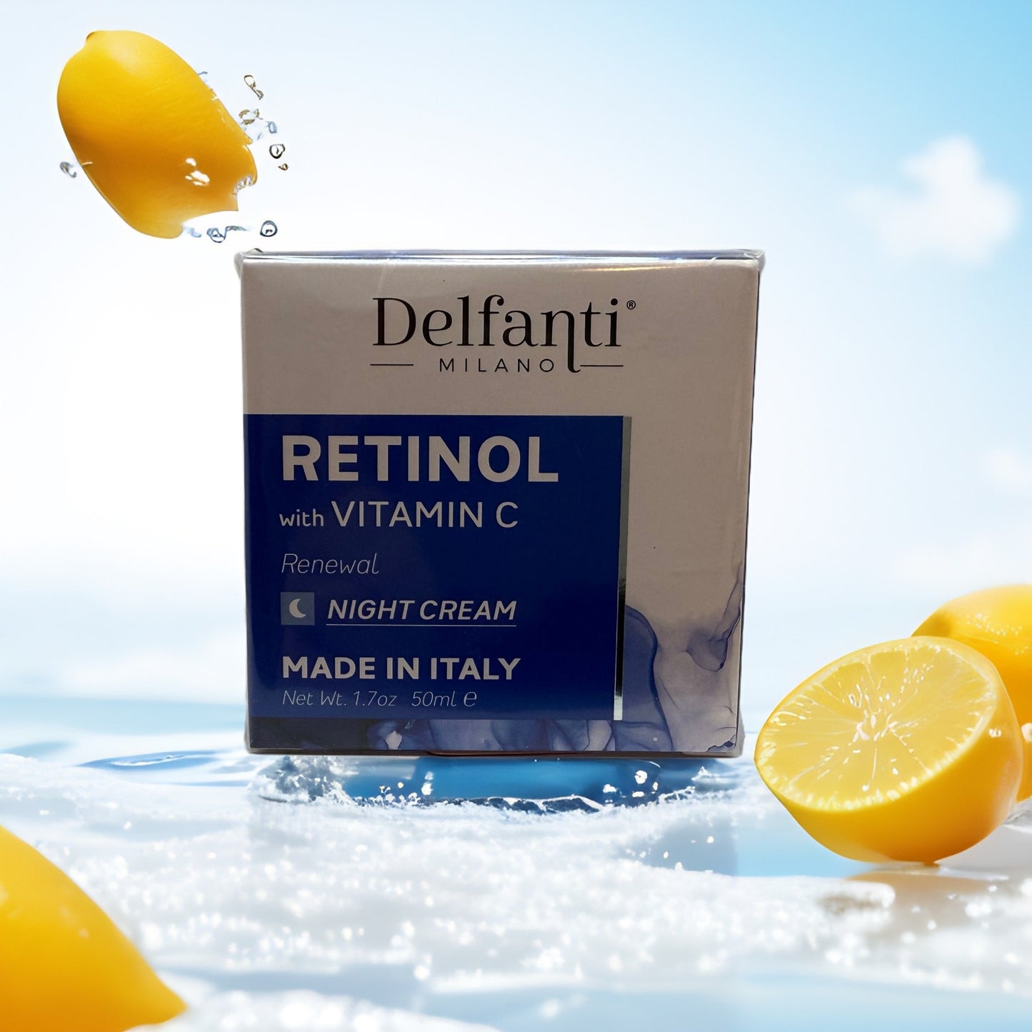 Delfanti Milano Retinol + Vitamin C Duo – Day & Night Creams, Made in Italy - Queen City Skincare