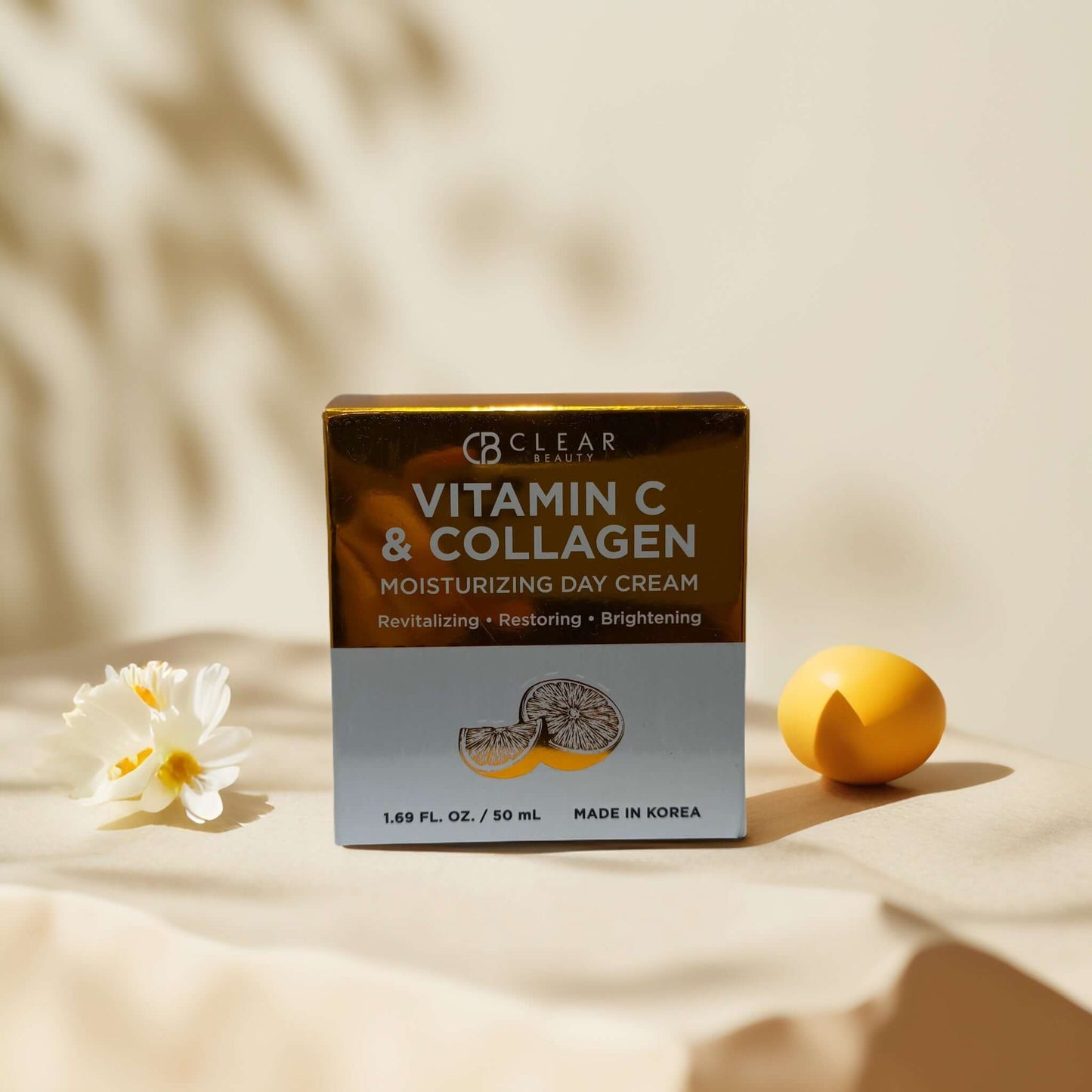 Brighten & Firm | Vitamin C & Collagen Day Cream by Clear Beauty – 1.7 fl oz