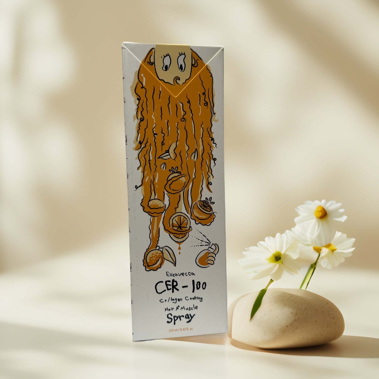 Elizavecca CER-100 Collagen Hair Muscle Spray packaging design.