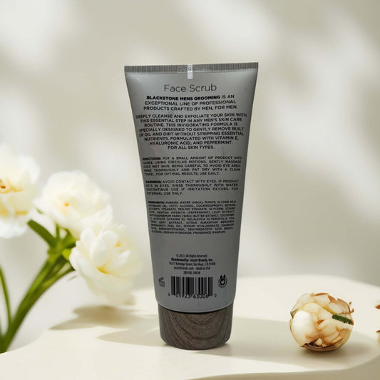 Blackstone Face Scrub 6oz tube with sandalwood scent.