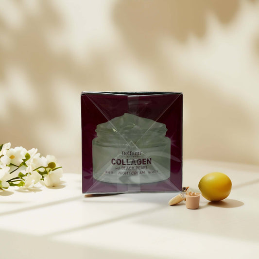 Night Cream with Collagen & Black Pearl by Delfanti – 1.7 fl oz