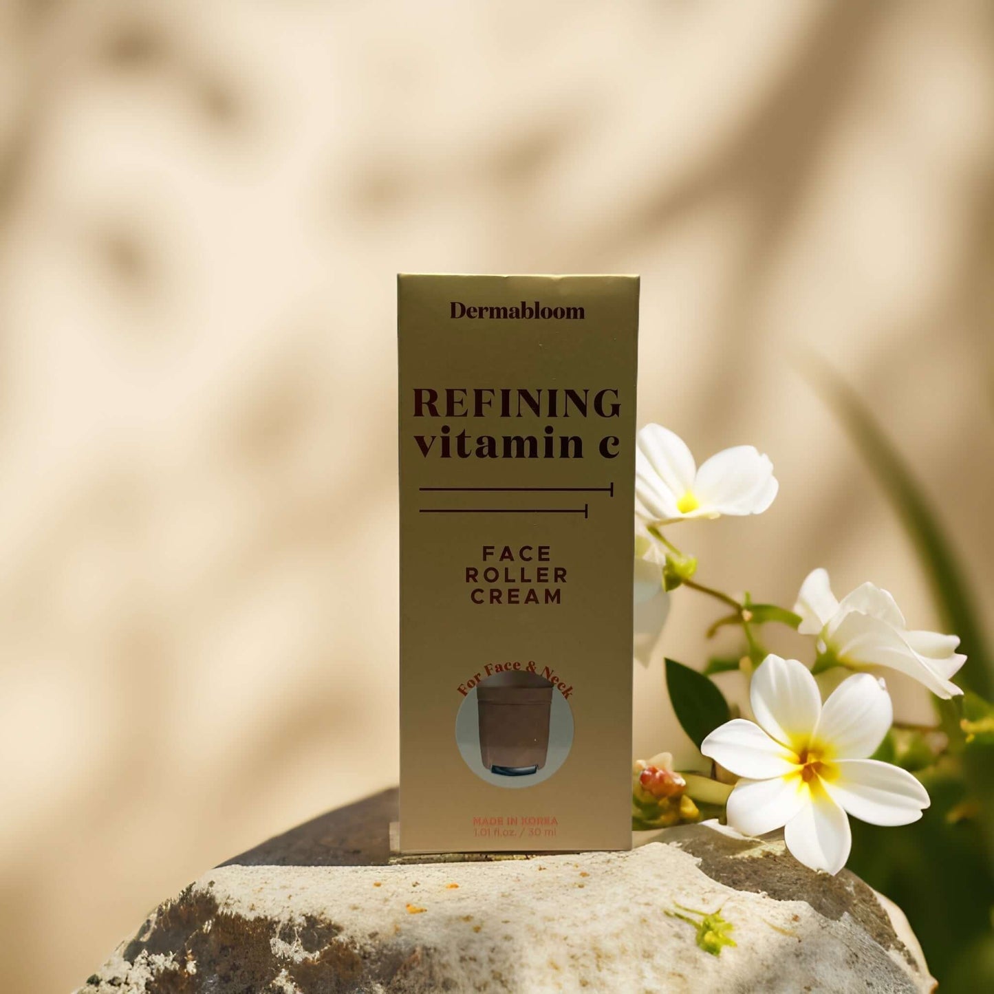 Brightening Boost | Vitamin C Face Roller Cream by Dermabloom – 1.0 fl oz