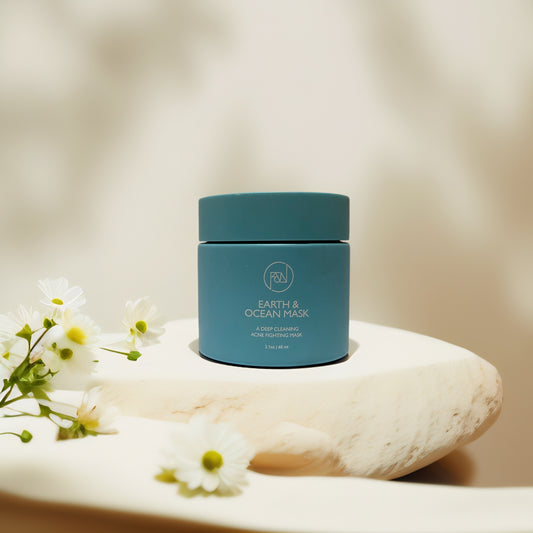 Deep-Cleansing Acne Care | Earth & Ocean Face Mask by Flora & Noor - 2.0 fl oz